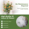 Goplus 40 Artificial Camellia Tree, 2 Pack Flower Plants Artificial Tree, Faux Floral Plant Blooming Tree in Cement Pot, Greenery Potted Plant for Indoor Outdoor Office Home Porch Decor view 4