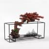 Artificial Trees Artificial Bonsai Tree New Chinese-Style Red Simulation Welcome Pine Bonsai Tree Indoor Living Room Desktop Decor Simulation Plant Simulated Pine view 4