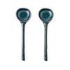 Chinese Spoon 2-piece Antique Long-handle Spoon Ceramic Dinner Spoon Creative Round Spoon Multi-function Dessert Spoon Versatile Spoon ( Color : Brass ) view 1