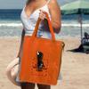 DISCOUNT PROMOS Custom Non-Woven Insulated Tote Bags Set of 10, Personalized Bulk Pack - Reusable, Great for Picnic, Camping, Beach, Outdoor Activities - Orange view 2