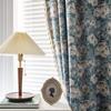 ENJOYBRIDAL Blue Floral Curtains 96 Inch Length 2 Panels Farmhouse Semi Sheer Drapes for Living Room Bohemian Rustic Rod Pocket Window Curtain Panels with Tassel Jacquard Bedroom Window Treatments view 1