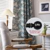 ENJOYBRIDAL Blue Floral Curtains 96 Inch Length 2 Panels Farmhouse Semi Sheer Drapes for Living Room Bohemian Rustic Rod Pocket Window Curtain Panels with Tassel Jacquard Bedroom Window Treatments view 2