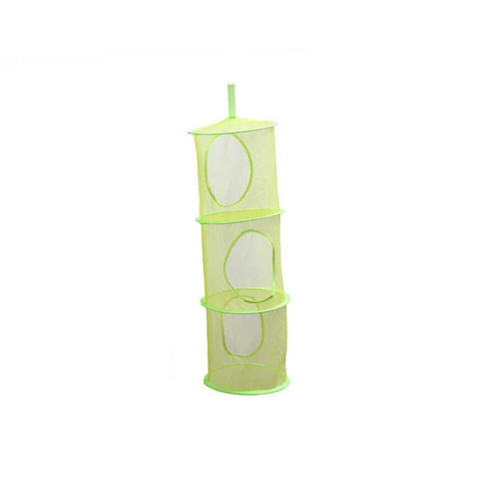 Zerodeko Large Hanging Storage Basket for Kids Mesh Storage Organizer Bag Stuffed Animal Net Laundry Shoes Foldable Tidy Room