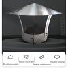 Cone Top Chimney Cap,304 Stainless Steel Chimney Caps,Chimney Rain Cap Stove Chimney Exhaust Pipe Heating Stove Chimney Fireplace Earth Stove Chimney Rain Cap,Adjustable,d30cm*50cm/11.81in*19.69in view 3
