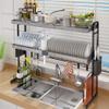 201 Stainless Steel Drain Rack, Kitchen Drain Rack Over The Sink, Dish Drainer Organizer , Space-Saving (2 Tier ) view 1