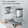 2-Tier Stainless Steel Dish Rack, Multifunctional Drying Dish Storage Rack, Detachable with Drip Tray and Cutlery Holder view 4