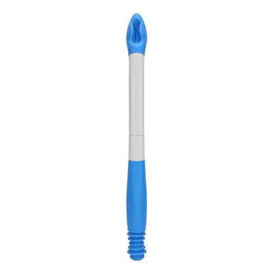 Sorandy 15.7in Long Reach Wiping Aid, Compact Folding Easywipe Toilet Aid, Comfort Butt Wiper with Carrying Bag, Toilet Paper Aids Tools Tissue Grip Self Wipe Assist Holder, Blue