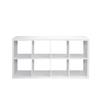 CIATRE 57" 8-Cube Organizer Storage with Opened Back Shelves,2 X 4 Cube Bookcase Book Shleves for Home, Office (White) view 4