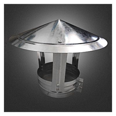 Cone Top Chimney Cap,304 Stainless Steel Chimney Caps,Chimney Rain Cap Stove Chimney Exhaust Pipe Heating Stove Chimney Fireplace Earth Stove Chimney Rain Cap,Adjustable,d22cm*40cm/8.66in*15.75in