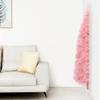 CUMYZO 8FT Slim Artificial Half Christmas Tree with Metal Stand Half Xmas Tree for Home Decoration Seasonal Decoration Indoor Outdoor view 1