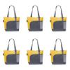 DISCOUNT PROMOS Go Getter Sport Tote Beach Bags Set of 6, Bulk Pack - Reusable, Great for Shopping, Beach, Picnic, Other Outdoor Adventure - Yellow view 1