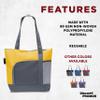 DISCOUNT PROMOS Go Getter Sport Tote Beach Bags Set of 6, Bulk Pack - Reusable, Great for Shopping, Beach, Picnic, Other Outdoor Adventure - Yellow view 4