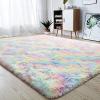 HUHJYUGE Fluffy Area Rugs Carpets 2.0x3.0ft, Rugs for Living Room Bedroom, Modern Indoor Plush Rug Absorbent Non Shedding, for Girls Kids Room Teen's Dorm Home Decor, Non-Slip Carpet view 2