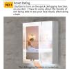 SPXMQSS Bathroom Cabinets with Mirror, LED Bathroom Cabinet with Shelves Storage Bathroom Mirror Cabinet with LED Lights with Ambient Light and HD Silver Mirror B,70 * 70 * 13cm view 4