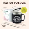40th 50th 60th 70th Birthday Gifts for Men Fathers Day - Weird Being the Same Age as Old People Mug 14oz Tumbler Black Gifts for Dad Birthday Gift Ideas for 70 Year Old Man Funny Gag Gift for Elderly view 3