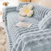 vctops Faux Fur Throw Blankets Warm Soft Shaggy Plush Couch Cover Faux Rabbit Fur Sofa Covers Fuzzy Furry Sofa Slipcover Furniture Protector for Kids Children Dog Cat (Grey,70"x118") view 4