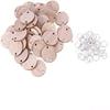 WOONEKY Refill for Birthday Reminder Hanger 50pcs Wooden Calendar Slices with Iron Loops for Hanging Birthday Calendar view 1