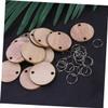WOONEKY Refill for Birthday Reminder Hanger 50pcs Wooden Calendar Slices with Iron Loops for Hanging Birthday Calendar view 2