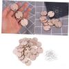 WOONEKY Refill for Birthday Reminder Hanger 50pcs Wooden Calendar Slices with Iron Loops for Hanging Birthday Calendar view 3