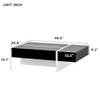 Coffee Table with Storage for Living Room Modern Rectangle Center Table with High Gloss Surface Contemporary Tea Table for Sofa, Black view 2