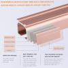 Heavy-duty Double Curtain Rod Set Ceiling Mounting, Aluminum Curtain Conjoined Double Track, Thickened Curtain Track, Load-bearing And Silent Alloy Wheel, For Curtains, Drapes, And Room Dividers ( Col view 2