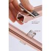 Heavy-duty Double Curtain Rod Set Ceiling Mounting, Aluminum Curtain Conjoined Double Track, Thickened Curtain Track, Load-bearing And Silent Alloy Wheel, For Curtains, Drapes, And Room Dividers ( Col view 4