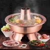 Chinese Style Charcoal Imitation Copper Hot Pot, Thickened Stainless Steel Multi-Personal Hot Pot, Mongolian Hot Pot Kitchen Utensils, Suitable for, for Family/Friends, Parties view 4