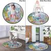 Cartoon Gaming Chair Mat Under Computer Desk Floor Protector for Rolling Chairs Non Slip Anti Scratches Woman Seascape Underwater Animals,Pink Blue Diameter 60 in view 2