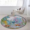 Cartoon Gaming Chair Mat Under Computer Desk Floor Protector for Rolling Chairs Non Slip Anti Scratches Woman Seascape Underwater Animals,Pink Blue Diameter 60 in view 3