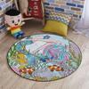 Cartoon Gaming Chair Mat Under Computer Desk Floor Protector for Rolling Chairs Non Slip Anti Scratches Woman Seascape Underwater Animals,Pink Blue Diameter 60 in view 4