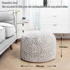 Asuprui Pouf Ottoman Unstuffed Ottoman Foot Rest No Filler Soft Fur Foot Stool 20x20x12 Inches Fuzzy Chair Floor Pouf Chair with Storage for Living Room Bedroom Snow Coffee view 2