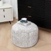 Asuprui Pouf Ottoman Unstuffed Ottoman Foot Rest No Filler Soft Fur Foot Stool 20x20x12 Inches Fuzzy Chair Floor Pouf Chair with Storage for Living Room Bedroom Snow Coffee view 4
