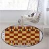 Poker Tournament Hardwood Floor Gaming Chair Mat Round Floor Mats for Office Chair Desk Chair Anti Slip Floor Protector for Rolling Chair Board Game Opening Position on,Brown Black Diameter 47.2 in view 2