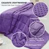 Alomidds Weighted Blanket (48"x72",15lbs Twin Size - Purple), Weighted Blankets for Adults, Cooling Breathable Soft and Comfort Minky, Heavy Blanket Microfiber Material with Glass Beads view 2