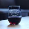 Bevvee Grandma Est 2023 - New Grandmother Stemless Wine Glass Gift for First Time Grandparents - Decorative 17 Oz Large Glasses view 2