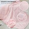Alomidds Weighted Blanket (48"x72",15lbs Twin Size - Pink), Weighted Blankets for Adults, Cooling Breathable Soft and Comfort Minky, Heavy Blanket Microfiber Material with Glass Beads view 2