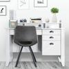 Catrimown Computer Desk with Drawers and Hutch White Desk with Drawer Wood Executive Desk Teens Student Desk Writing Laptop Home Office Desk for Small Spaces, Cream, 47.5''D x 22''W x 36.5''H view 2
