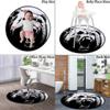 Bear Chair Mat for Hardwood Floor Noise Cancelling Gaming Chair Mat Round Anti-Slip Office Chair Mat for Home Office Gaming Room Sketch Line Style Ink Drawing Style,Charcoal Grey Diameter 43.3 in view 2
