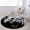 Bear Chair Mat for Hardwood Floor Noise Cancelling Gaming Chair Mat Round Anti-Slip Office Chair Mat for Home Office Gaming Room Sketch Line Style Ink Drawing Style,Charcoal Grey Diameter 43.3 in view 3