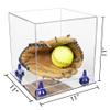 Better Display Cases Acrylic Versatile Display Case - Medium Square Box with Clear Case, Dark Blue Risers and Mirror Base 11" x 11" x 11" (A001/V01) view 2