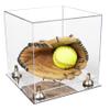 Better Display Cases Acrylic Versatile Display Case - Medium Square Box with Clear Case, Gold Risers and Mirror Base 11" x 11" x 11" (A001/V01) view 1