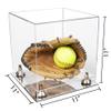 Better Display Cases Acrylic Versatile Display Case - Medium Square Box with Clear Case, Gold Risers and Mirror Base 11" x 11" x 11" (A001/V01) view 2