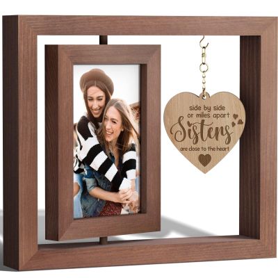Tiblue Sisters Gifts from Sister Christmas Gifts for Sisters from Brother Sister Picture Frame Sis-ter In Law Gift Friend Sis Birthday Gift from Bestie Double-sided 4x6 Photos