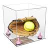 Better Display Cases Acrylic Versatile Display Case - Medium Square Box with Clear Case, Pink Risers and Mirror Base 11" x 11" x 11" (A001/V01) view 1