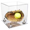 Better Display Cases Acrylic Versatile Display Case - Medium Square Box with Clear Case, Silver Risers and Mirror Base 11" x 11" x 11" (A001/V01) view 1
