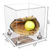 Better Display Cases Acrylic Versatile Display Case - Medium Square Box with Clear Case, Silver Risers and Mirror Base 11" x 11" x 11" (A001/V01) view 2