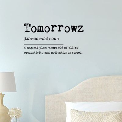 Tomorrowz Definition Wall Decor Stickers Typographic Quotes Vinyl Wall Decals for Living Room Kids Rooms Girls Boys Wall Art Home Decor Housewarming Gift 22in