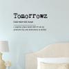 Tomorrowz Definition Wall Decor Stickers Typographic Quotes Vinyl Wall Decals for Living Room Kids Rooms Girls Boys Wall Art Home Decor Housewarming Gift 22in view 1