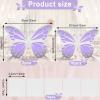 Geyee 12 Pcs 3D Large Butterfly Party Decoration 12 Inch 10 Inch Big Butterfly Centerpieces for Tables Baby Shower Birthday Wedding Hanging Decoration(Silver and Purple) view 2