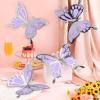 Geyee 12 Pcs 3D Large Butterfly Party Decoration 12 Inch 10 Inch Big Butterfly Centerpieces for Tables Baby Shower Birthday Wedding Hanging Decoration(Silver and Purple) view 4